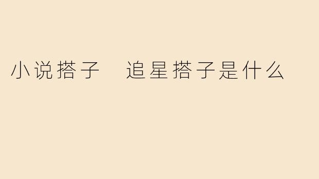 小说搭子 追星搭子是什么